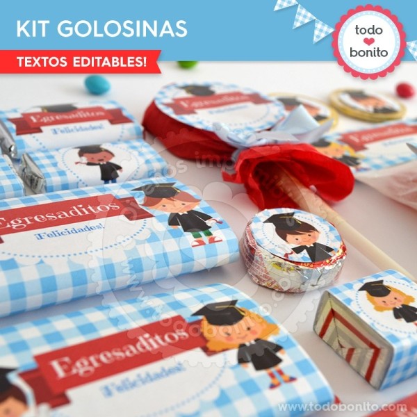 Egresaditos Kit Etiquetas De Golosinas