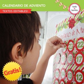 *GRATIS * Navidad verde y rojo: calendario adviento