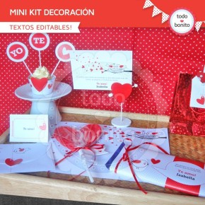 Corazones y pajaritos: kit decoración