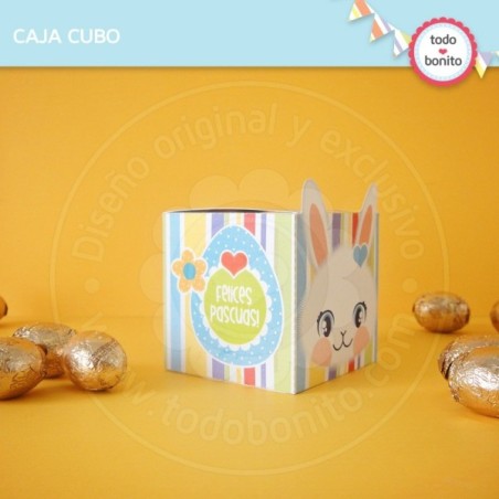 Pascuas conejito: cajita cubo