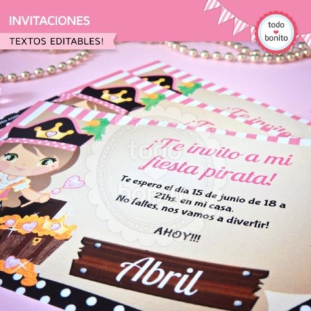 Princesa pirata: invitación...