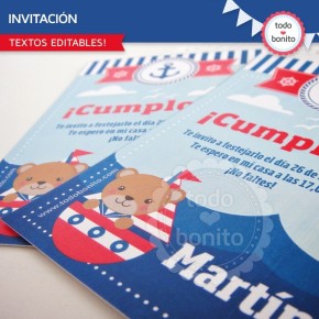 Osito Marinero: invitación...