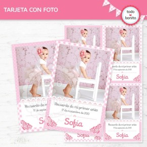 Bailarina: tarjeta con foto