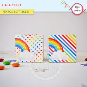 Arcoiris: cajas cubo