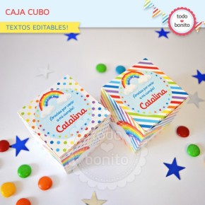 Arcoiris: cajas cubo