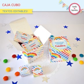 Arcoiris: cajas cubo