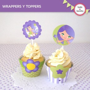 Hada Lila: wrappers y toppers para cupcakes