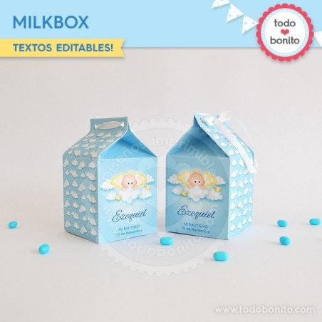 Angelito bebé celeste: milkbox