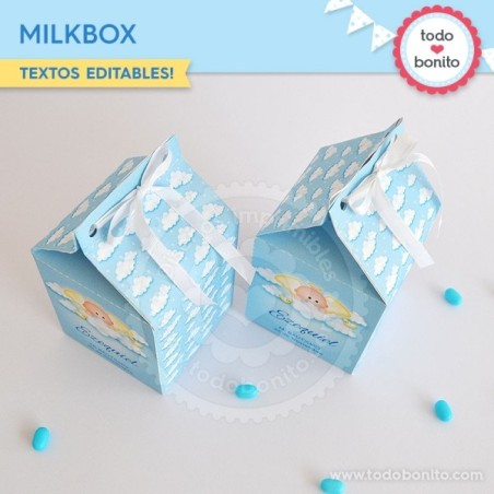 Angelito bebé celeste: milkbox