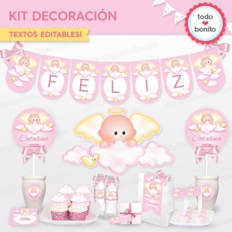 Angelito bebé rosa: kit...