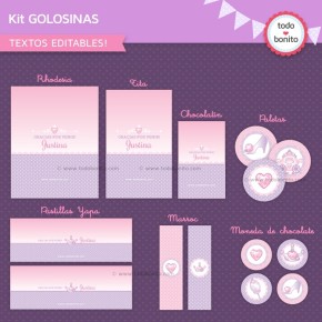 Princesa: kit etiquetas de golosinas