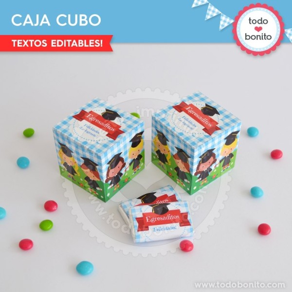 Egresaditos: cajita cubo