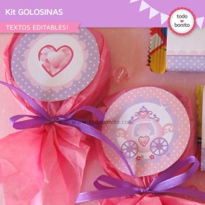 Princesa: kit etiquetas de golosinas