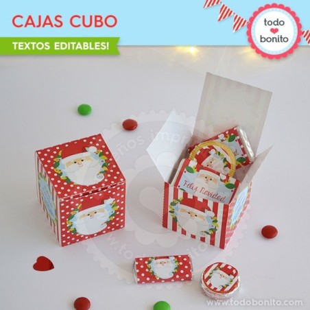 Carita de Santa: cajitas cubo