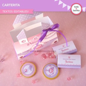 Princesa: carterita para imprimir