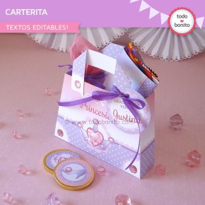 Princesa: carterita para imprimir