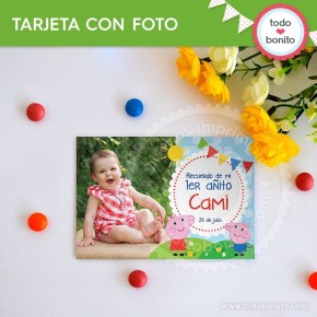 Cerdita: tarjeta con foto