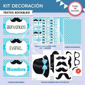 Bigotes: kit imprimible...