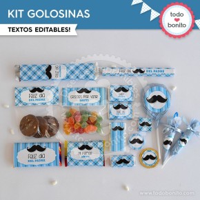 Bigotes:  kit etiquetas de...