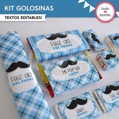 Bigotes:  kit etiquetas de...