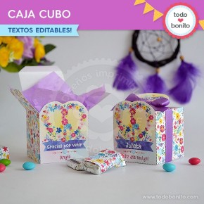 Amor y Paz: caja cubo