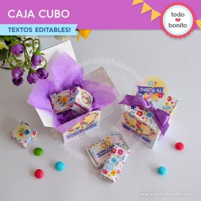 Amor y Paz: caja cubo