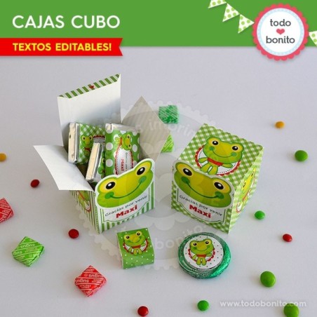 Sapo: cajita cubo para imprimir