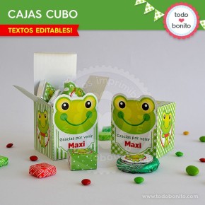 Sapo: cajita cubo para imprimir