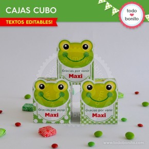 Sapo: cajita cubo para imprimir