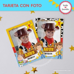 Toy Story: tarjeta con foto