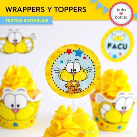 Gaturro: wrappers y toppers...