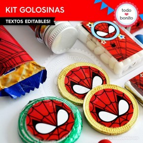 Invitación Digital: Spiderman - Como hacer un Candy bar: Tienda de Kits e  Invitaciones Imprimibles