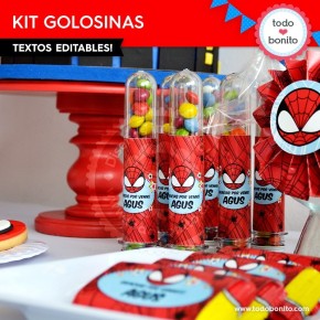 Invitación Digital: Spiderman - Como hacer un Candy bar: Tienda de Kits e  Invitaciones Imprimibles