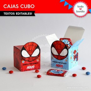 Hombre Araña: cajita cubo para imprimir