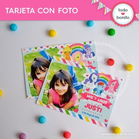 Pony: tarjeta con foto