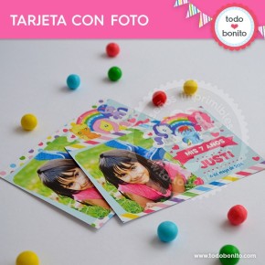 Pony: tarjeta con foto