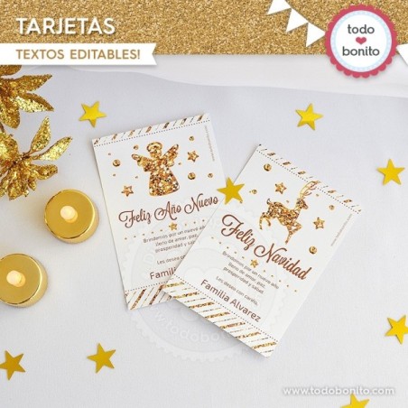 Navidad glitter dorado:...