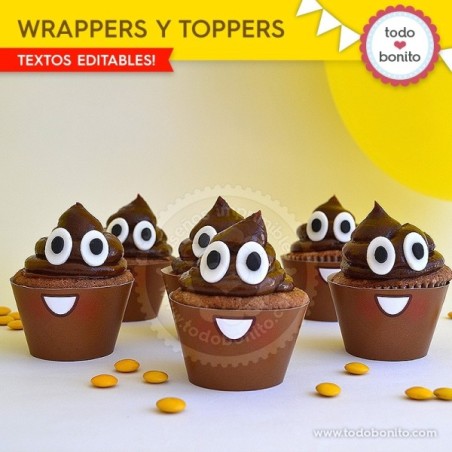 Emojis: wrappers y toppers