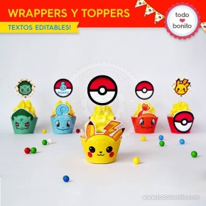 Pokémon: wrappers y toppers