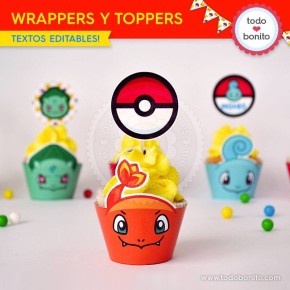 Pokémon: wrappers y toppers