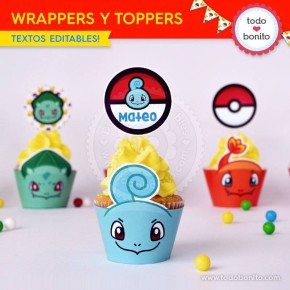 Pokémon: wrappers y toppers