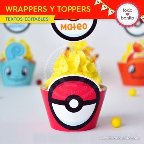 Pokémon: wrappers y toppers