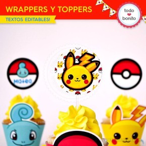 Pokémon: wrappers y toppers