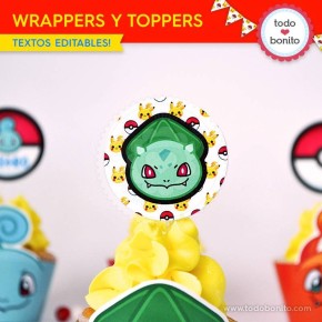 Pokémon: wrappers y toppers