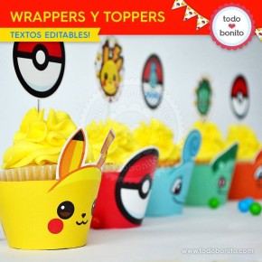 Pokémon: wrappers y toppers