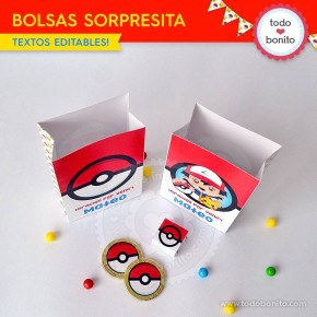 Pokémon: bolsa sorpresita para imprimir