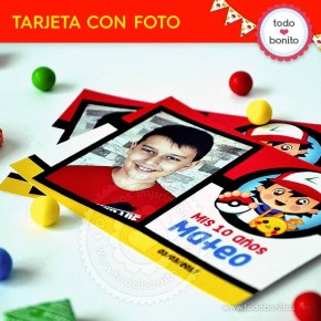 Pokémon: tarjeta con foto