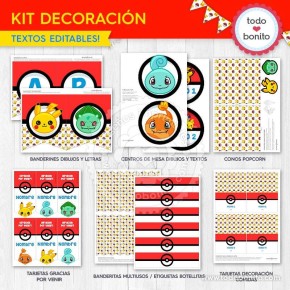 Pokémon: kit decoración