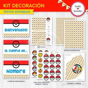 Pokémon: kit decoración