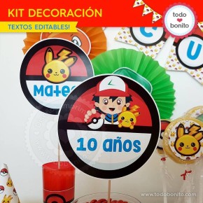 Pokémon: kit decoración